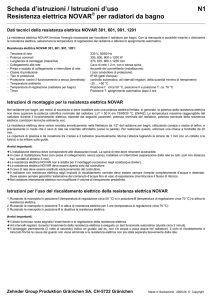 Istruzioni per l`uso Zehnder NOVAR