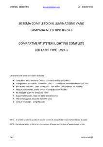 SISTEMA COMPLETO DI ILLUMINAZIONE VANO LAMPADA A LED