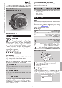 Istruzioni d`uso Pressostati aria DL..K Sicurezza
