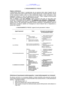 L`INQUINAMENTO FISICO Origine e definizione