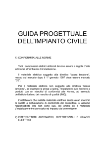 Guida progettuale impianti civili - OBI Elettrica, Impianti Elettrici