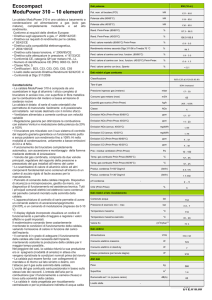 Scheda tecnica caldaia ECOCOMPACT ModuPower 310 10 elementi