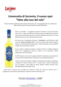 Limoncetta di Sorrento, il nuovo spot “fatto alla luce del sole”