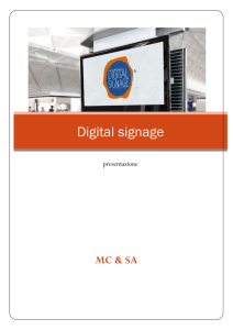 DIGITAL SIGNAGE - Gestione rete di pubblicità