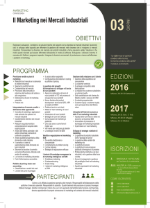 Il Marketing nei Mercati Industriali