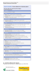 Lista di controllo: «Come elaborare un business plan