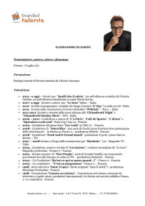 ALESSANDRO DI SARNO Presentatore, autore