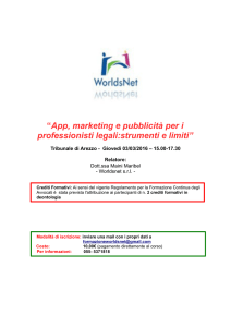 “App, marketing e pubblicità per i professionisti legali:strumenti e limiti”