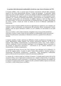 La gestione delle informazioni multimediali a bordo bus come