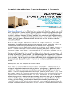 Incredibile Internet business Proposta - Integratori di