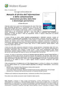Manuale di diritto dell`informazione e della comunicazione