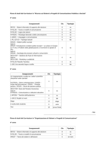 Insegnamenti e curricula