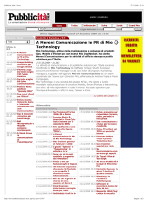 A Meroni Comunicazione le PR di Mio Technology