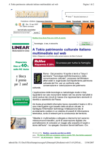 A Tokio patrimonio culturale italiano multimediale sul web