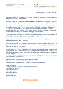 Esercitazione 03 e 04 del 11/05/2010 Elaborato grafico da