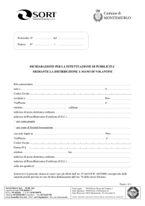 dichiarazione per la effettuazione di pubblicita` mediante la - Po-Net
