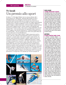 Un premio allo sport - Città Nuova Editrice