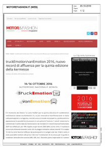 truckEmotion/vanEmotion 2016, nuovo record di affluenza per la