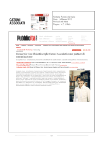Consorzio vino Chianti sceglie Catoni Associati come partner di