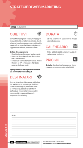 strategie di web marketing obiettivi destinatari durata
