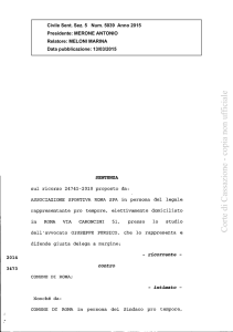 Corte di Cassazione - copia non ufficiale