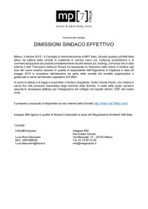 DIMISSIONI SINDACO EFFETTIVO