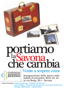 Scarica la locandina - Cooperativa Augusto Bazzino Savona