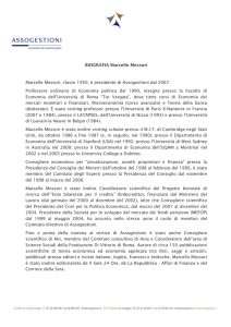 BIOGRAFIA Marcello Messori Marcello Messori
