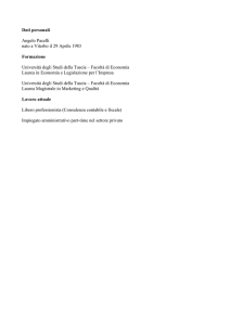 Curriculum di Angelo PACELLI