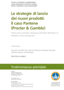 Le strategie di lancio dei nuovi prodotti: il caso Pantene (Procter