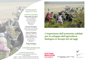 L`importanza dell`economia solidale per lo sviluppo dell`agricoltura