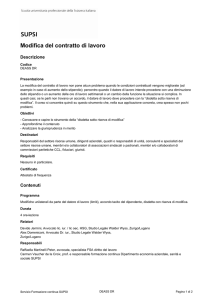 Modifica del contratto di lavoro