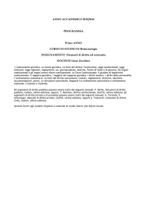 ANNO ACCADEMICO 2015/2016 PROGRAMMA Primo ANNO