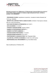 Richiesta preventivo per l`affidamento a Professionista