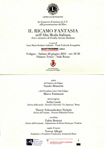 il ricamo fantasia - Archivio di Stato di Perugia