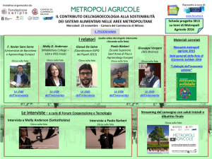 riassunto ipermediale di metropoli agricole 2016