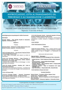 Aicom_Antiriciclaggio 9.11.2016_La Sapienza