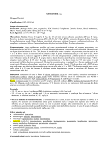 FUROSEMIDE rene Gruppo: Diuretici Classificazione ATC