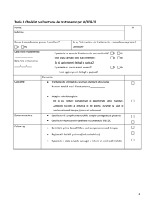 Table 8. Checklist per l`outcome del trattamento per M/XDR-TB