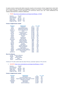 Di seguito verranno proposte delle tabelle