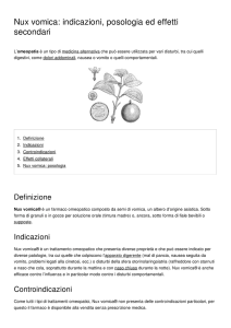 Nux vomica: indicazioni, posologia ed effetti secondari