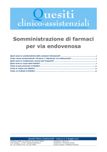 Somministrazione di farmaci per via endovenosa