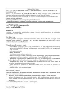 ASPIRINA 500 mg granulato acido acetilsalicilico