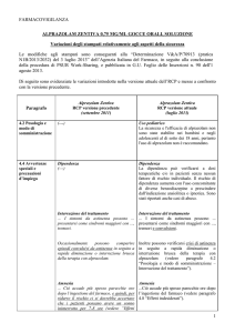 1 FARMACOVIGILANZA ALPRAZOLAM ZENTIVA 0,75 MG/ML