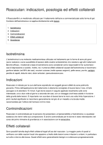 Roaccutan: indicazioni, posologia ed effetti collaterali
