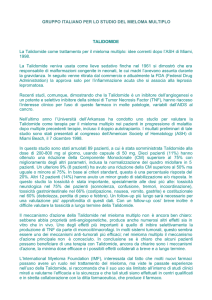 La Talidomide come trattamento per il mieloma multiplo