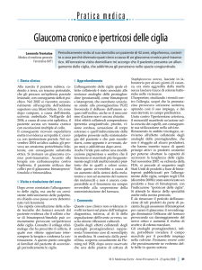 Glaucoma cronico e ipertricosi delle ciglia