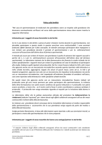 policy fertilita` e informativa nel consenso