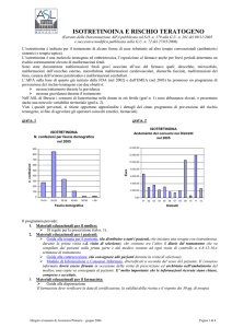 isotretinoina e rischio teratogeno