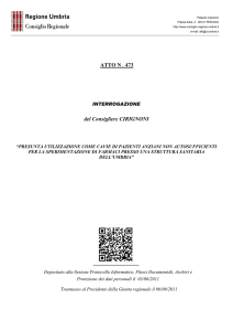 ATTO N. 473 - Consiglio Regionale dell`Umbria | Banca dati leggi
